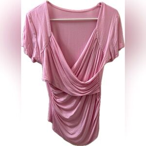 Women’s Pink Ruched Shirt L
